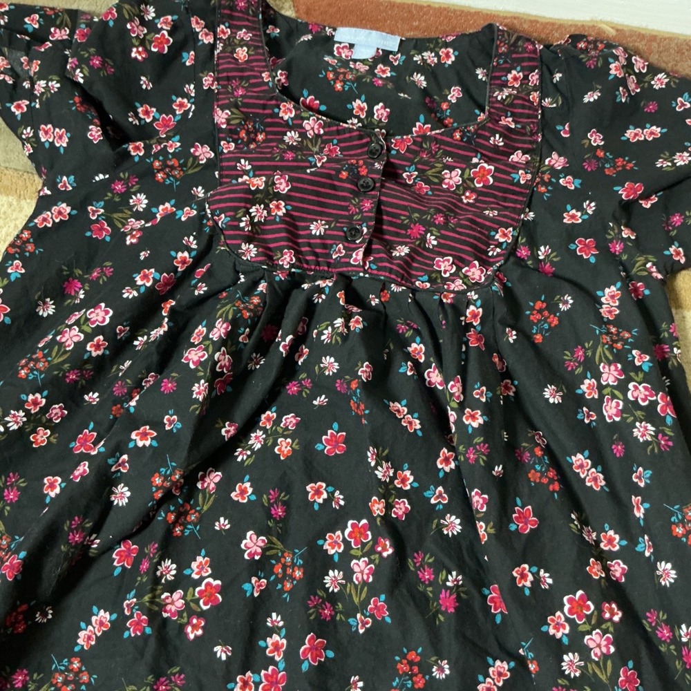 Only Necessities Womens Cottagecore Floral Cotton Maxi Dress Black Pink 14/16 M - Picture 5 of 7